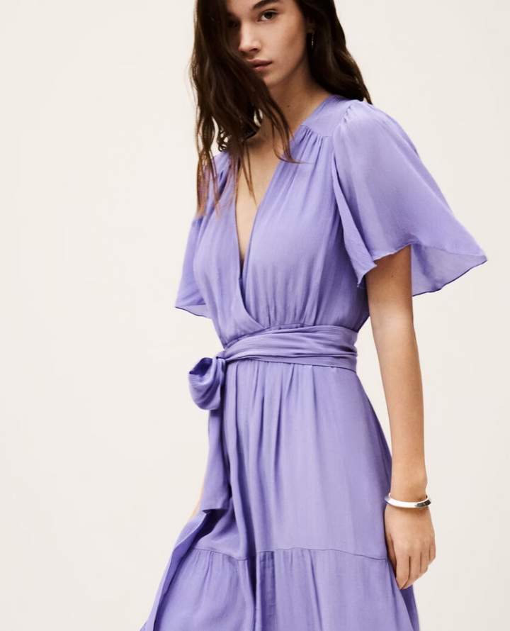 Ba&sh Natalia Violet Maxi Dress