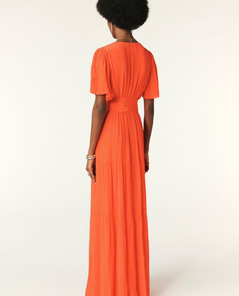 Ba&sh Natalia Orange Maxi Dress