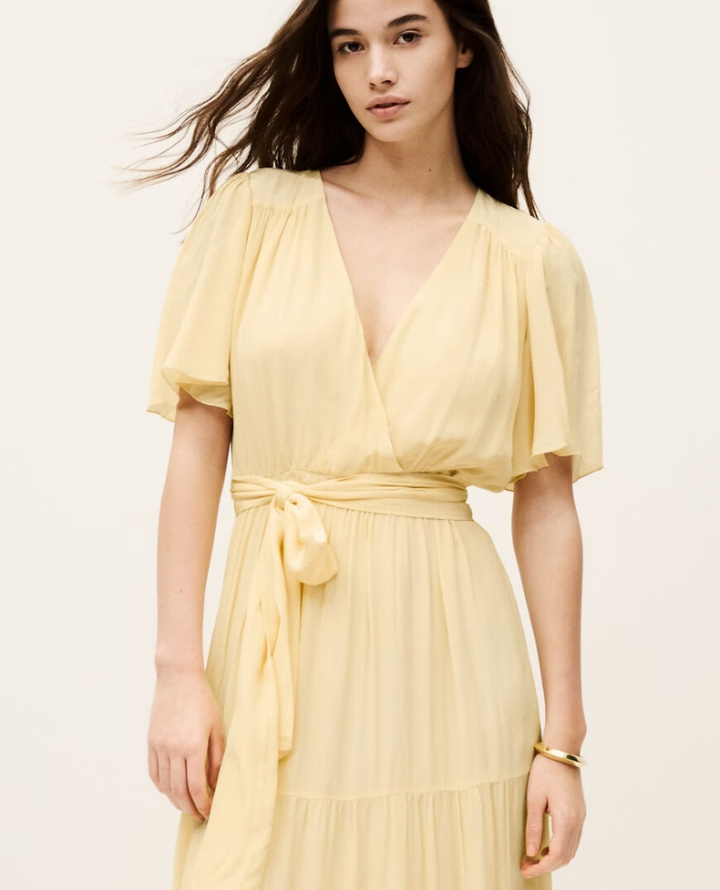 Ba&sh Natalia Yellow Maxi Dress