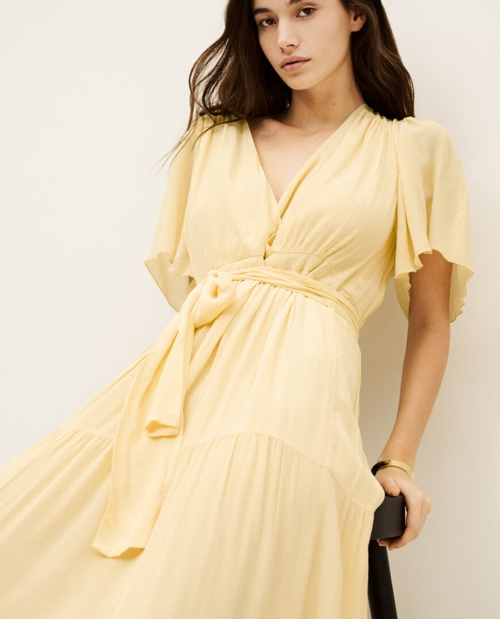 Ba&sh Natalia Yellow Maxi Dress