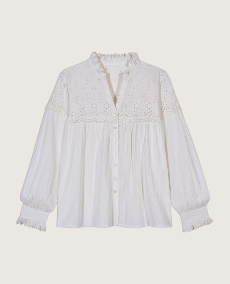 Ba&sh Sarah Broderie Anglaise Blouse