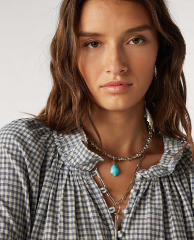 Ba&sh Smint Checked Blue Shirt