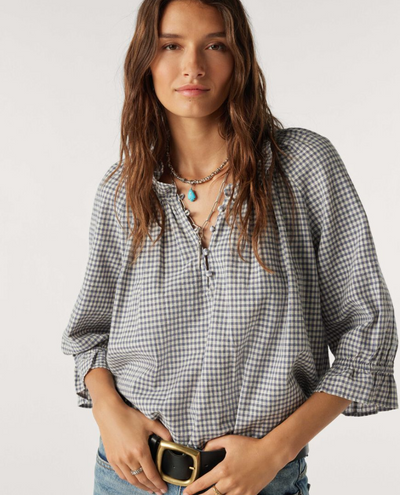 Ba&sh Smint Checked Blue Shirt