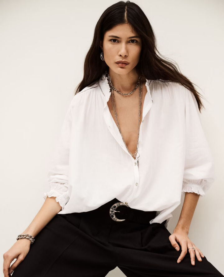 Ba&sh Tabbie White Blouse