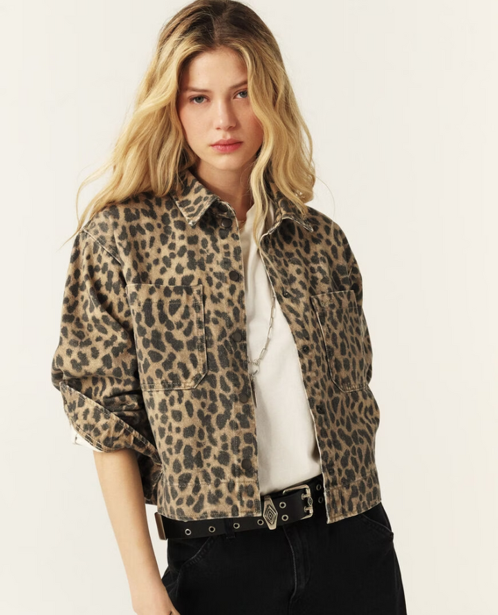 Ba&sh Timotee Beige Leopard Jacket