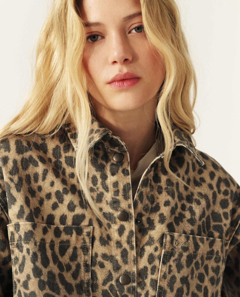 Ba&sh Timotee Beige Leopard Jacket