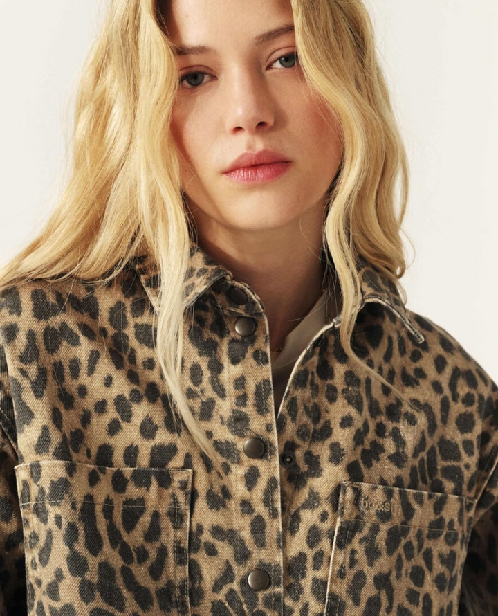 Ba&sh Timotee Beige Leopard Jacket