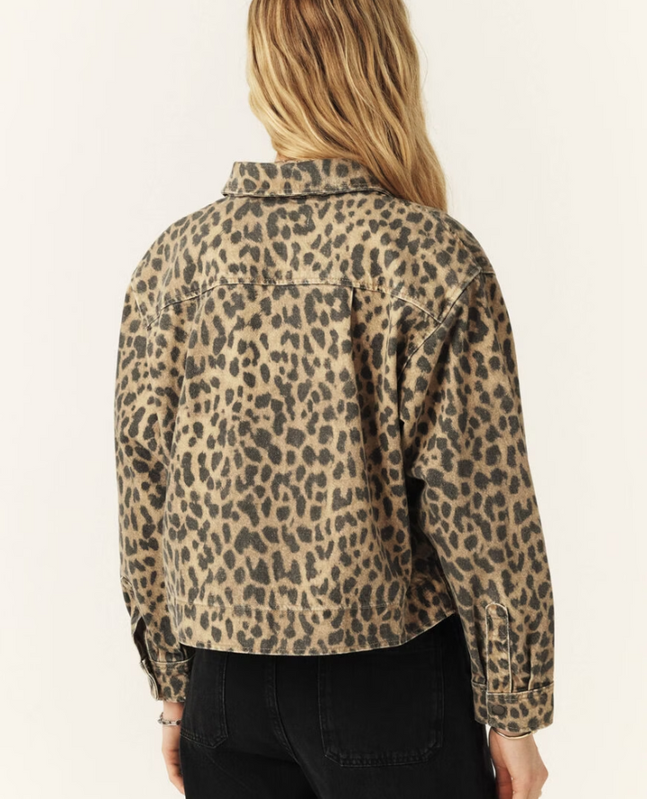 Ba&sh Timotee Beige Leopard Jacket