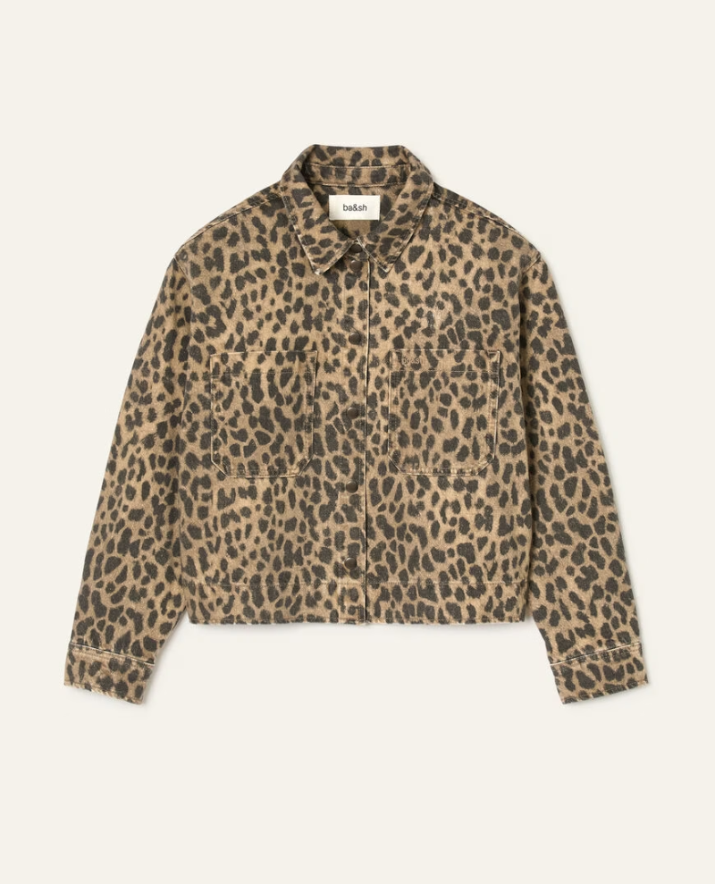 Ba&sh Timotee Beige Leopard Jacket