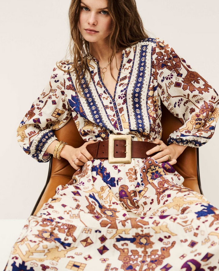 Ba&sh Valley Ecru Midi Dress