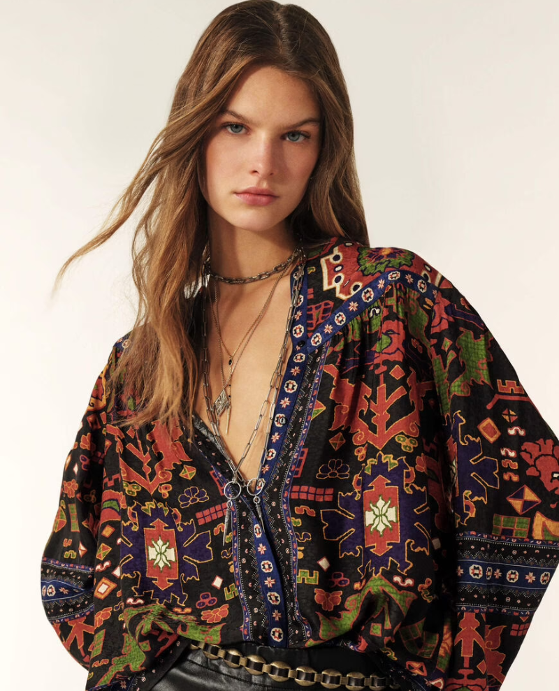 Ba&sh Verone Paisley Print Blouse