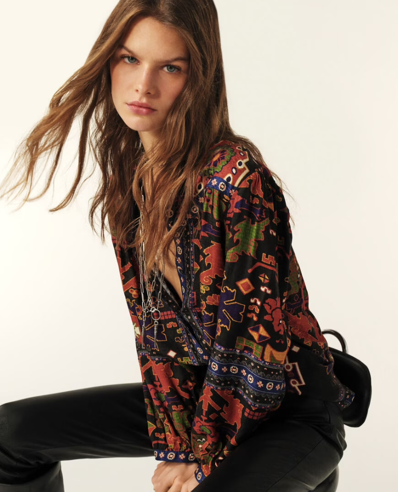 Ba&sh Verone Paisley Print Blouse