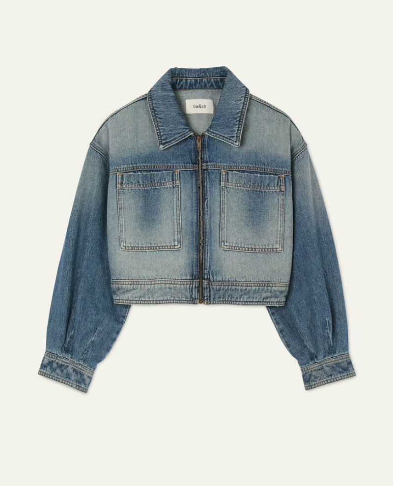 Ba&sh Vinciane Blue Denim Jacket