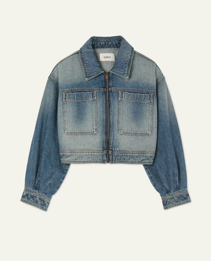 Ba&sh Vinciane Blue Denim Jacket
