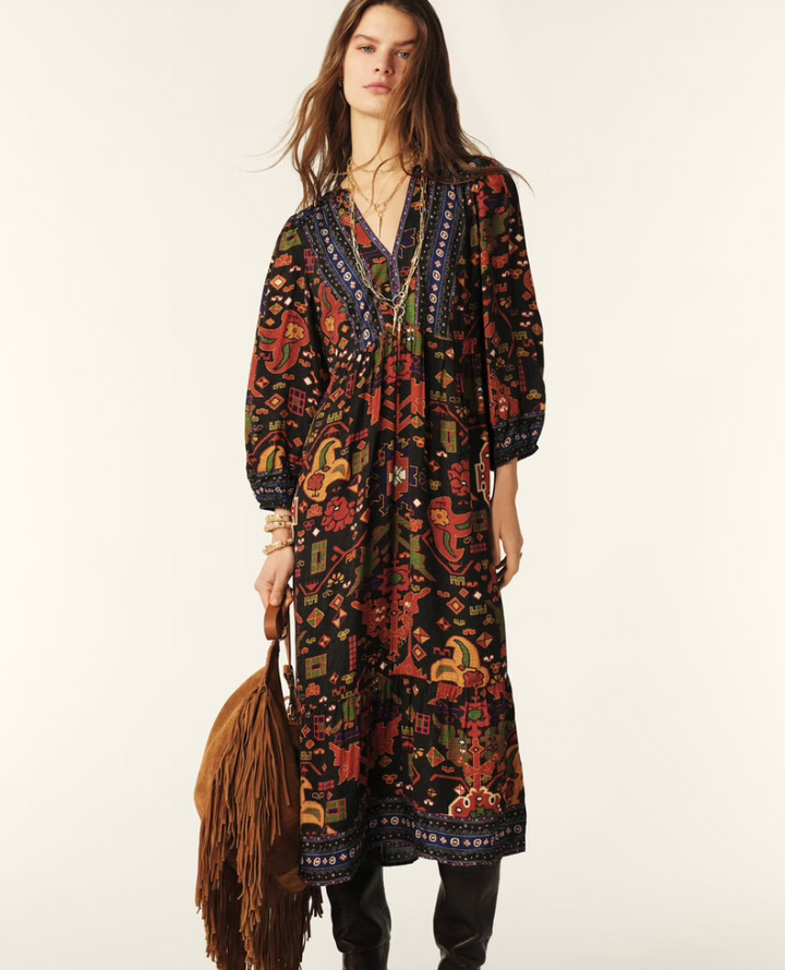 Ba&sh Valley Black Midi Dress