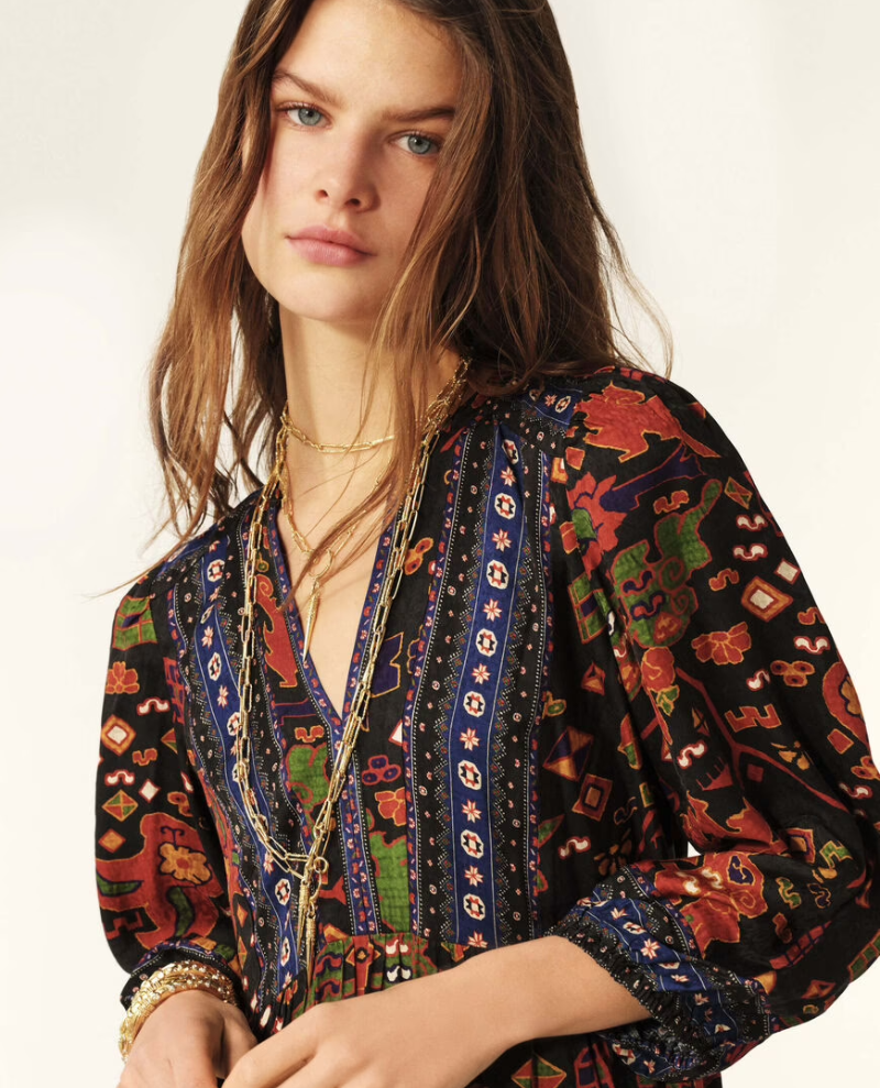 Ba&sh Valley Black Midi Dress