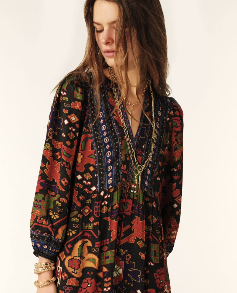 Ba&sh Valley Black Midi Dress