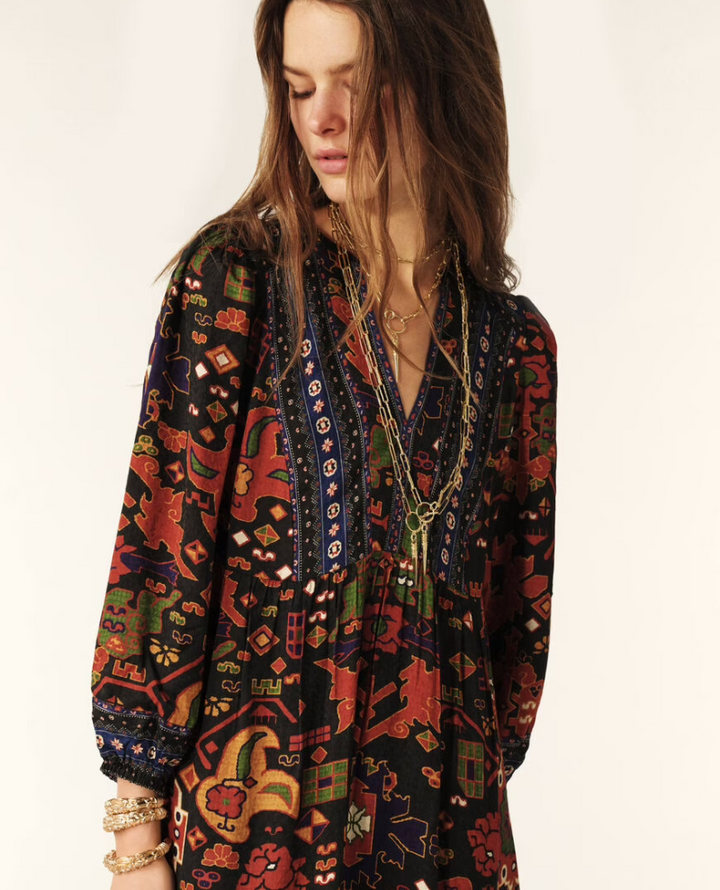 Ba&sh Valley Black Midi Dress
