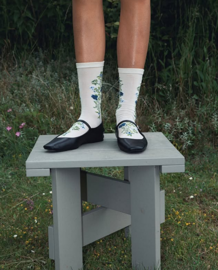 Beck Sondergaard Fleurora Birch White Socks