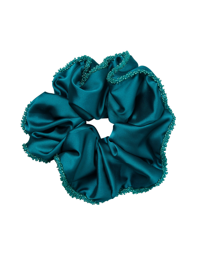 Beck Sondergaard Luster Spruce Bead Scrunchie