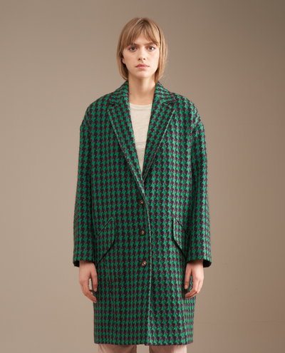Bellerose Claire Green Check Coat