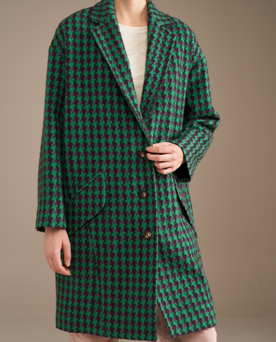 Bellerose Claire Green Check Coat