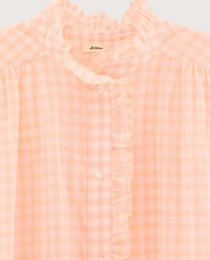 Bellerose Coyote Peach Check Blouse
