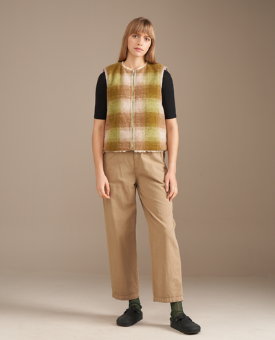 Bellerose Less Check Brown Reversible Gilet