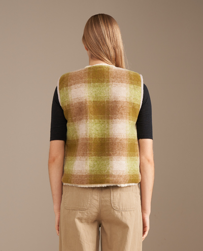 Bellerose Less Check Brown Reversible Gilet