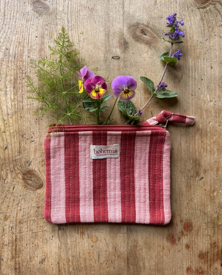 Bohemia Design Jaipur Pomegranate Stripe Medium Pouch