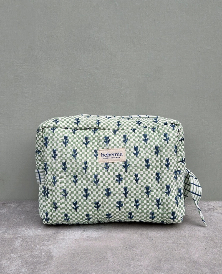 Bohemia Design Tulip Check Blue Washbag Medium