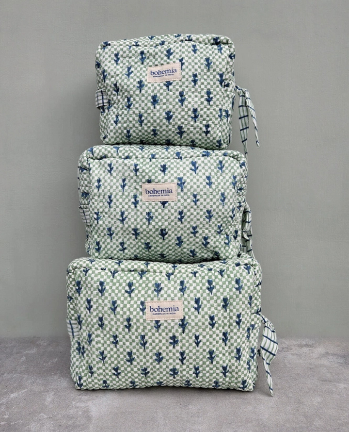 Bohemia Design Tulip Check Blue Washbag Medium