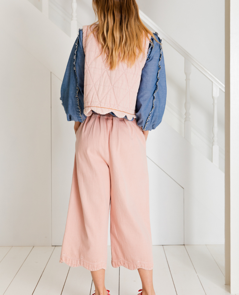 Bonte Estelle Chalk Pink Gilet Waistcoat