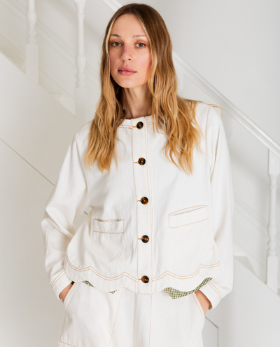 Bonte Marie Cream Denim Jacket