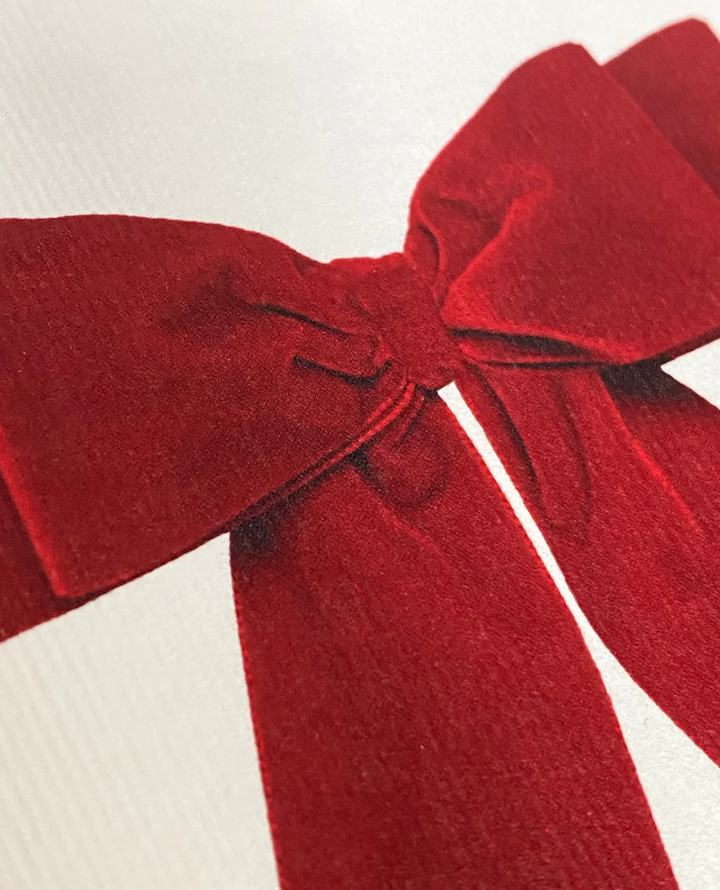 Canonbury Press Red Bow Notecard