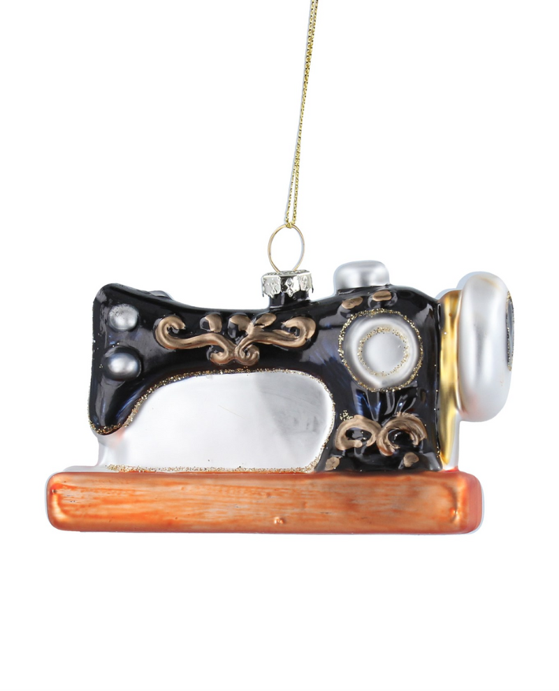 Gisela Graham Glass Sewing Machine Decoration