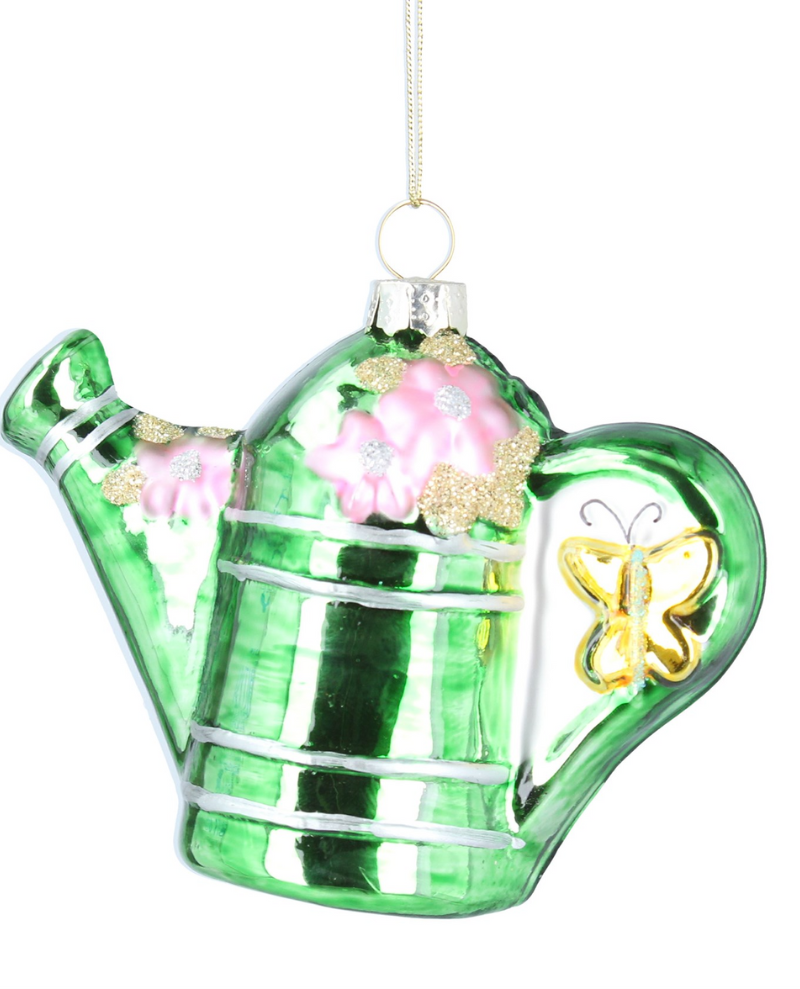 Gisela Graham Glass Watering Can Decoration