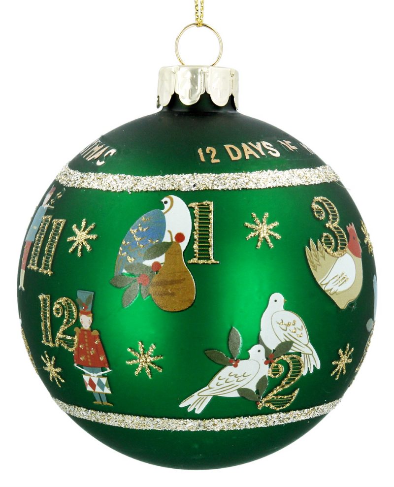 Gisela Graham Green 12 Days Christmas Bauble