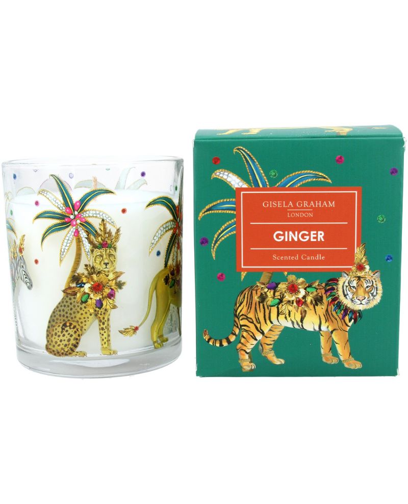 Gisela Graham Bollywood Animals Ginger Candle
