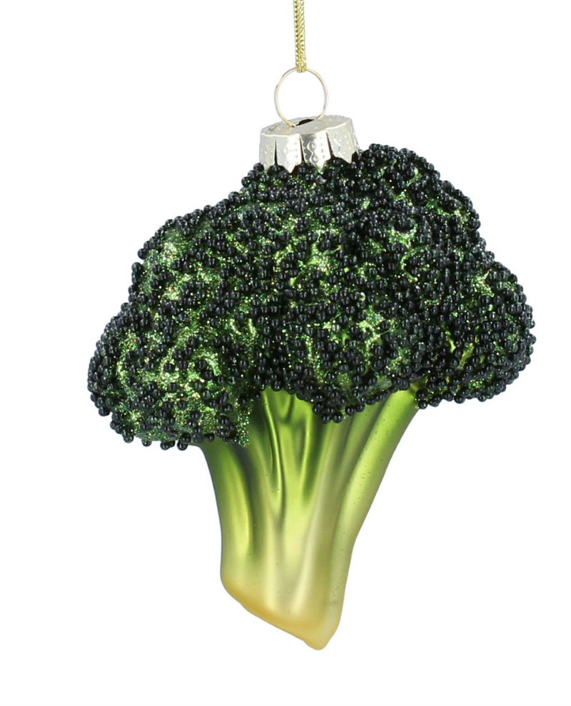 Gisela Graham Glass Broccoli Decoration