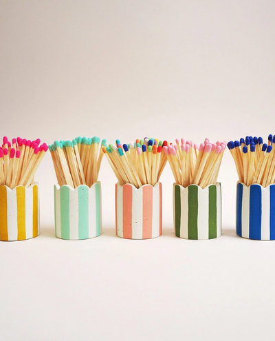 Hello Marilu Mint Stripy Match Sticks