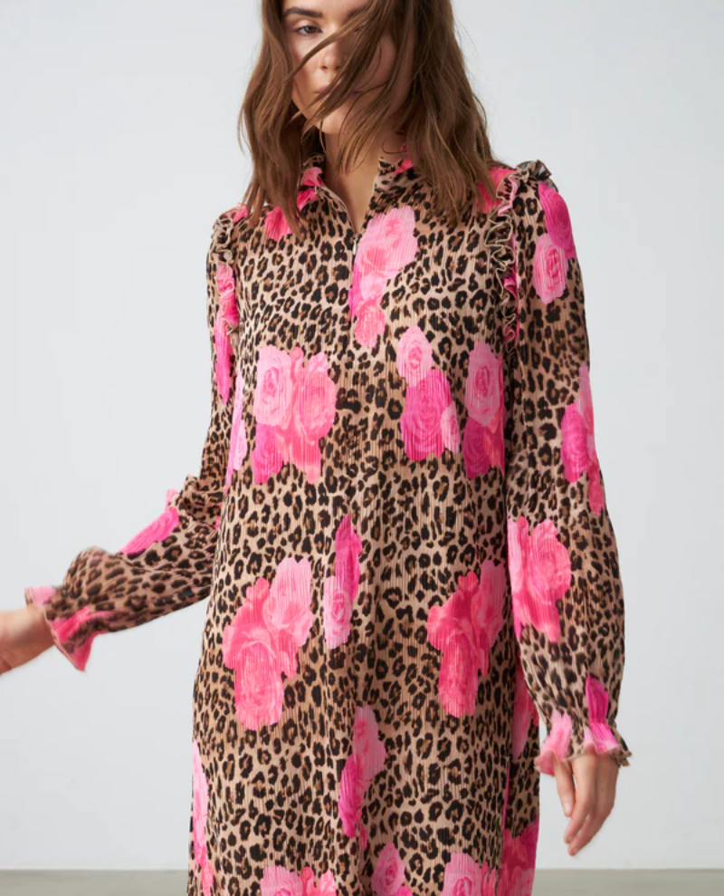 Cras Britta Rose Leopard Dress
