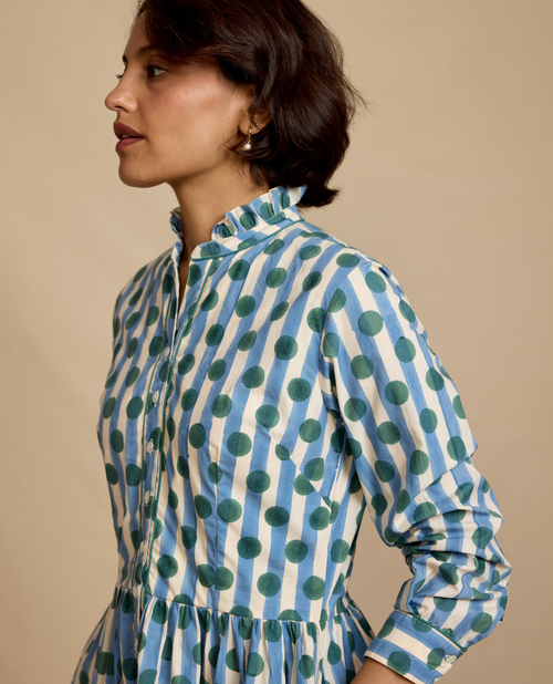 Daydress Dakota Blue Polka Dress