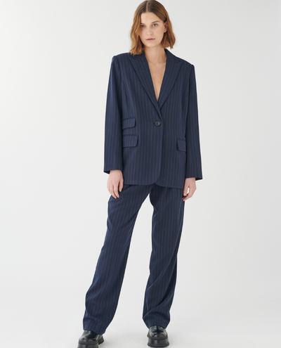 Dea Kudibal Vilettie Blue Pinstripe Blazer