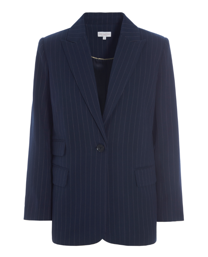 Dea Kudibal Vilettie Blue Pinstripe Blazer