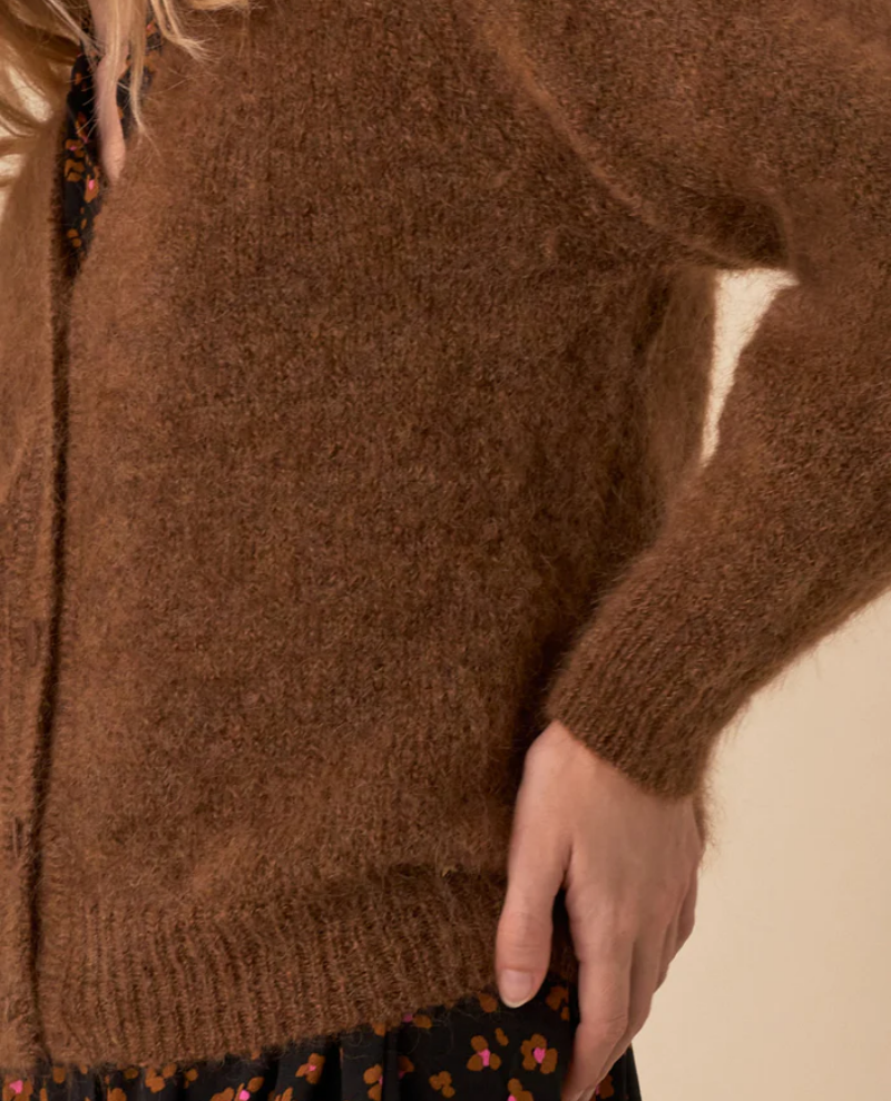 Des Petits Hauts Baloha Mocha Cardigan