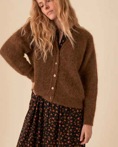 Des Petits Hauts Baloha Mocha Cardigan