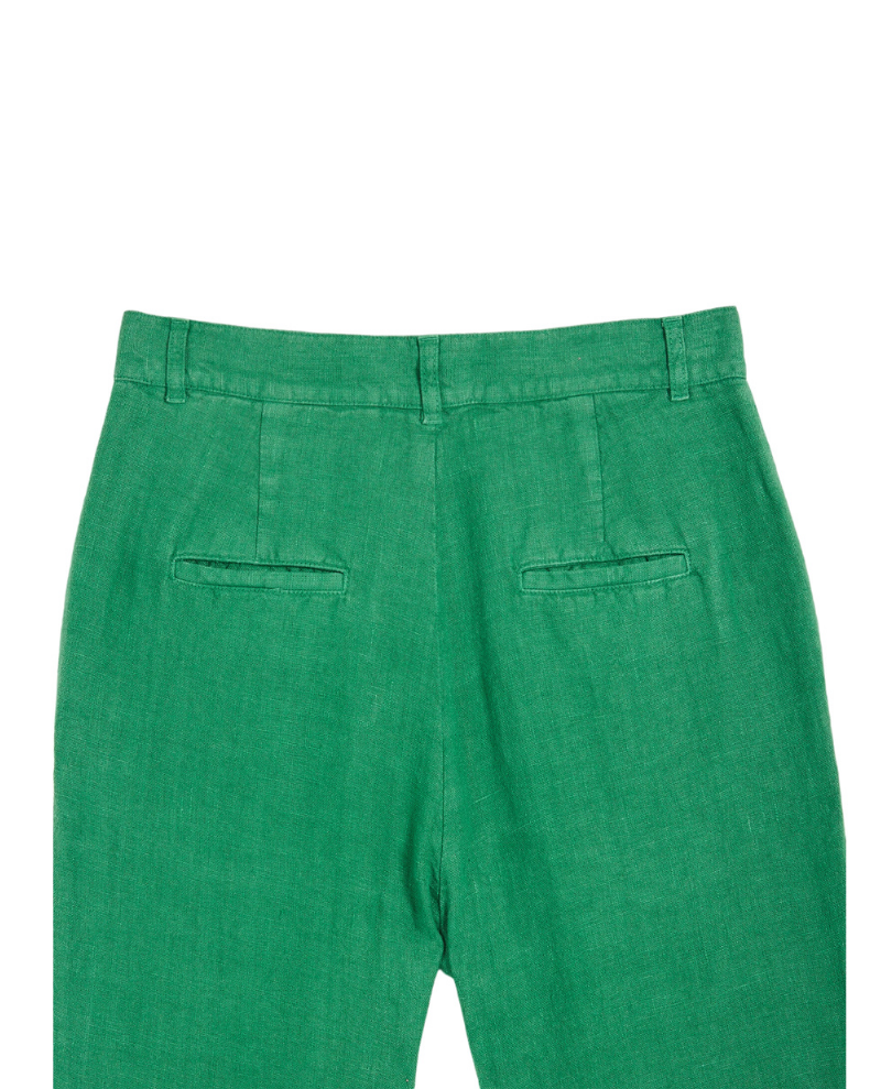 Emile & Ida Brio Clover Green Linen Trousers