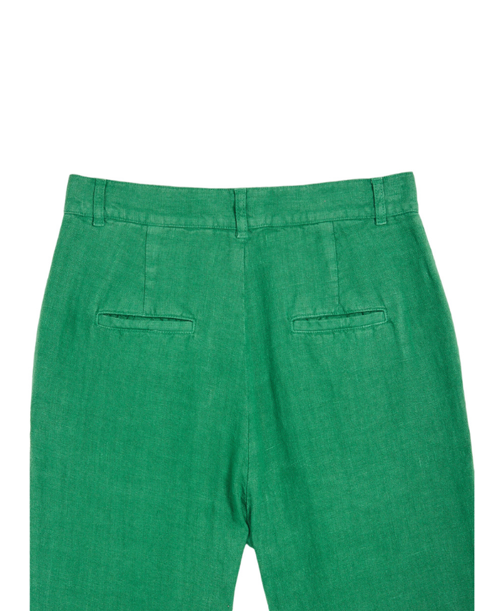 Emile & Ida Brio Clover Green Linen Trousers