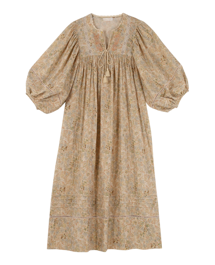 Faune Shiva Green Shiva Print Dress